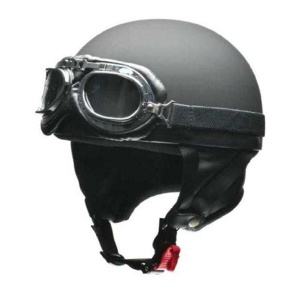 他サイト： リ−ド工業 ビンテ−ジヘルメット マットブラック LL CR751MATBKLLの商品画像