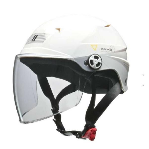 他サイト： リ−ド工業 ZORK シ−ルド付ハーフヘルメット ホワイト フリ−  ZORKWHの商品画像