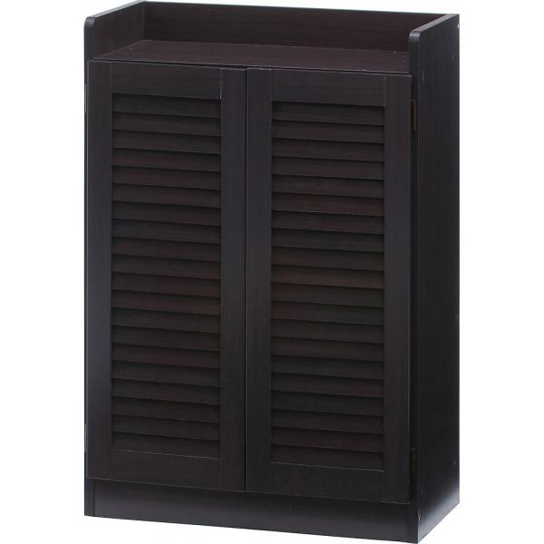ルーバーシューズボックス（オープントップ） ブラウン 98993 【直送品