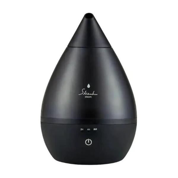 スチーム加湿器 スチームファン式アロマ加湿器 SHIZUKU ASZ-240-BK ブラック 1台