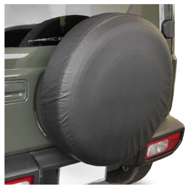 ジムニー(175/80R16)とジムニーシエラ(195/80R15)の両サイズに対応した合皮仕様のスペアタイヤカバー製品にはマチがついているので取り付けた後の見た目もスッキリ。ファスナーと面ファスナーのWストッパーでしっかり取り付けできます...