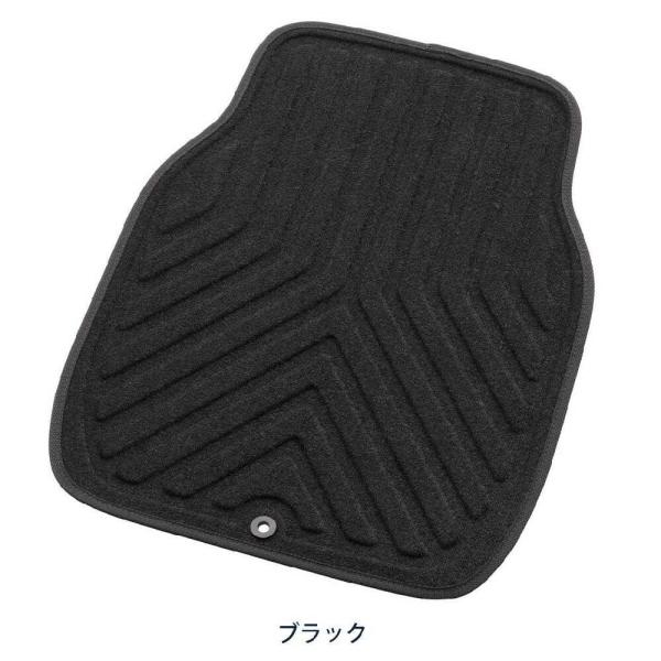 汚れ防止やフロアの保護にベーシックなデザインの前席用マット表地には抗菌防臭加工を施したカーペット素材を使用。落ち着いたカラーリングとデザインは車内の雰囲気にピッタリ。裏面はすべりにくい特殊素材でノンスリップ加工しました。汎用タイプなので幅広...