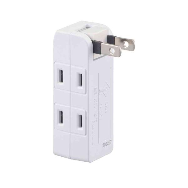 ● 特許技術で異常過熱を検知、発煙ガードマイクロタップ● 安心の電気火災対策、通電遮断機能付き● 特許技術採用 特許第5853076号● 通電表示LED付き● 90°回転トラッキング火災防止プラグ