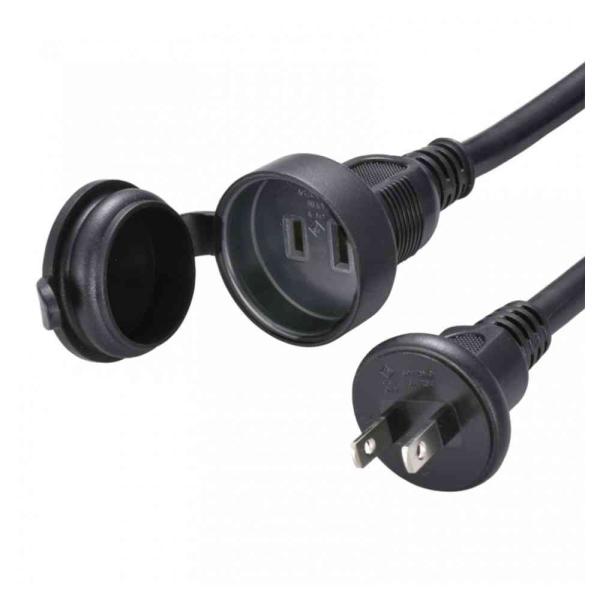 ● 雨に濡れる場所で使えます。● 使用しない時は防水キャップのフタでガード● 絶縁カバー付きプラグでトラッキング火災対策● 使いやすいソフトタイプ● 被ふくと保護被ふくの二重被ふくコード