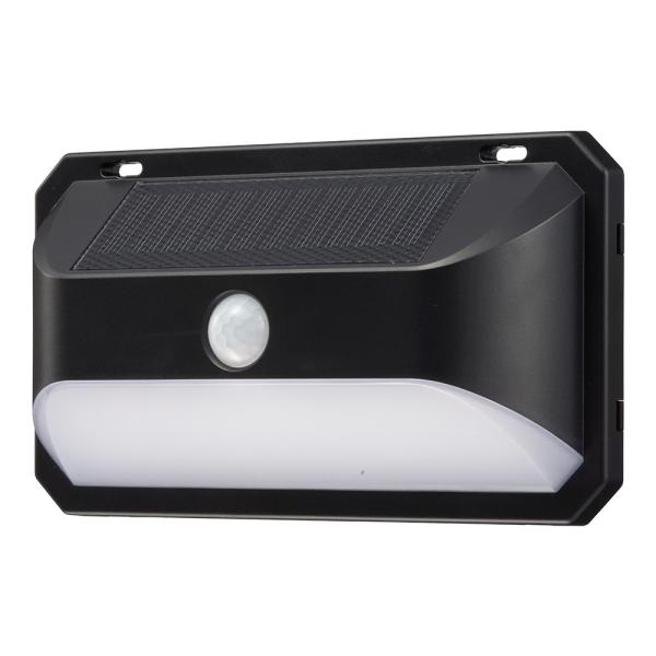 ● コンセントがない場所に設置できるソーラー発電式● 昼の間に充電、暗くなったら人感センサーで検知して点灯● 明るさ（約）600ルーメン● 選べる2つのモード・ 周囲が暗くなるとほのかに点灯、動きを検知するとしっかり点灯モード（通常モード）...