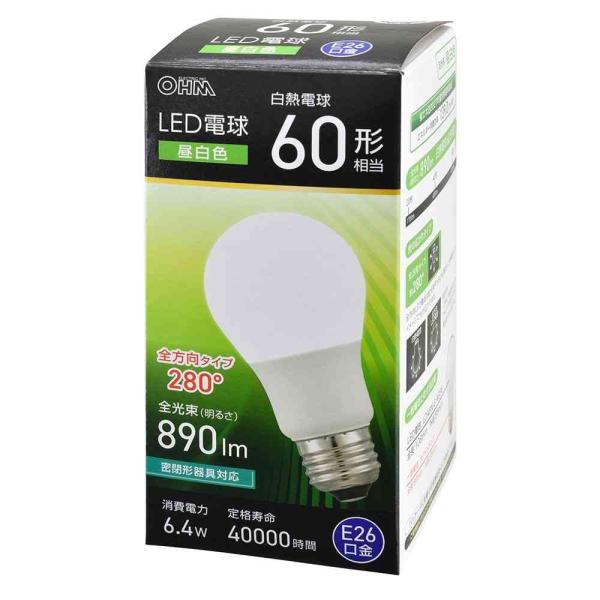 ● 全光束890ルーメン、白熱電球60形相当の明るさ● 光の広がり約280°の全方向タイプ● 密閉形器具対応● 省エネ法2027年度目標基準達成● E26口金● 昼白色● 5年保証対象商品