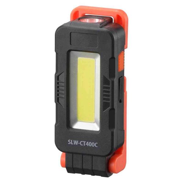 ● USB充電式、充電インジケーター付き● カラビナ、マグネット開閉スタンド付き● マグネット付のスタンドで金属面に固定して照射角度を調整● カラビナで吊り下げ● 調光3モード（COB HIGH／COB LOW／LED）● COBライトで広...