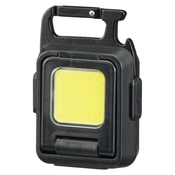 ●2つの発光部で強い明るさ●両サイドを開いてカラビナで吊り下げると広範囲を照らせる●無段階に明るさ調整が可能●栓抜き・マグネット・三脚・カラビナなど色々なツールが使える●USB充電式（Type-Cポート搭載）