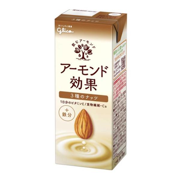 ◆江崎グリコ アーモンド効果 3種のナッツ 200ml【12個セット】