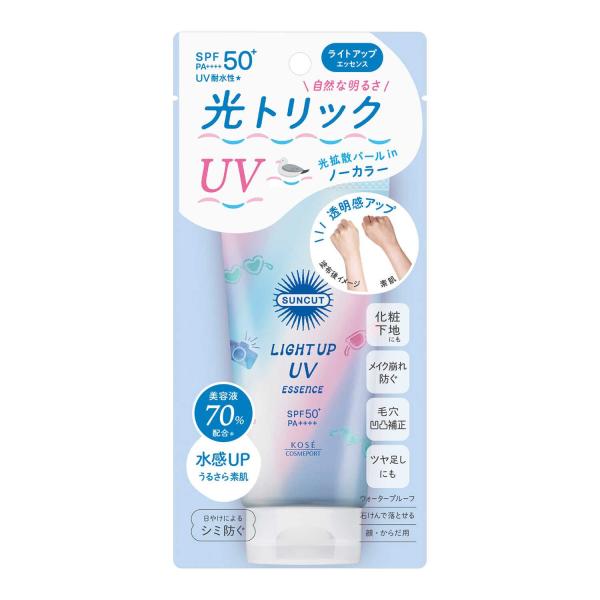 【SPF50＋ PA＋＋＋＋UV耐水性★】UVカットしながら、光トリックで自然に素肌をキレイに魅せるノーカラータイプの日やけ止め美容液。美容液70％配合※でうるさら素肌へ。透明感のある立体ツヤ肌へ導く。上品で洗練されたクリアフローラルの香り...