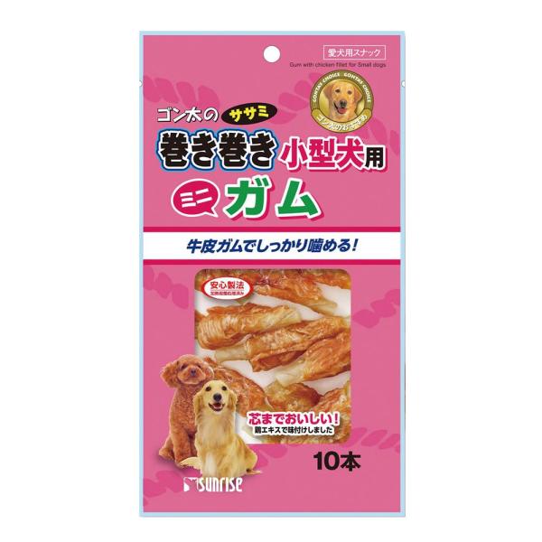 適度な噛み応えのガムにワンちゃんの大好きな鶏ササミを巻いた、嗜好性の高いスナックです。超小型犬小型犬が食べやすいミニサイズ。長時間噛み続けることができ、噛むことでストレス解消歯の健康にも役立ちます。