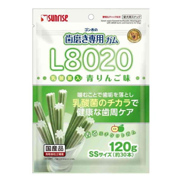 マルカン サンライズ ゴン太の歯磨ガムSS乳酸菌青りんご 120g