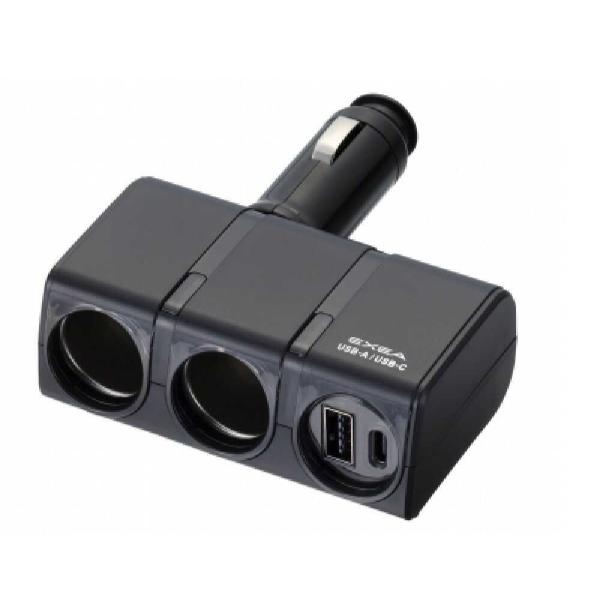 ●お車のソケットに差し込むだけで使える簡単取付けのダイレクトタイプです。●12Vの2連ソケットとUSB-CとUSB-Aのポートを備えた増設ソケットです。●USBポートは接続した機種を自動で判別し機種に適した電流値で充電を行う自動判別機能を採...