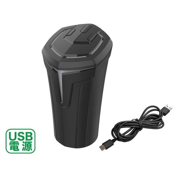 ●ゲーミングデザインで発光モードを選んで楽しめるUSB電源のイルミ灰皿です。●イルミ（閉蓋時のみ）の発光は6種のモードから選択できて、調光と消灯も可能です。●灰皿内を照らす照明はツインLED（2灯）で見やすく、色選択と調光が可能です。●エン...