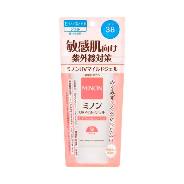 SPF38 PA＋＋＋みずみずしくのびてべたつかない、うるおい感のあるジェルタイプ●普段お使いの石けん、全身洗浄料、洗顔料で落とせます●白浮きしにくく、化粧下地としても使えます●赤ちゃんのデリケートな肌にも【肌を守りながら、うるおいを与える...