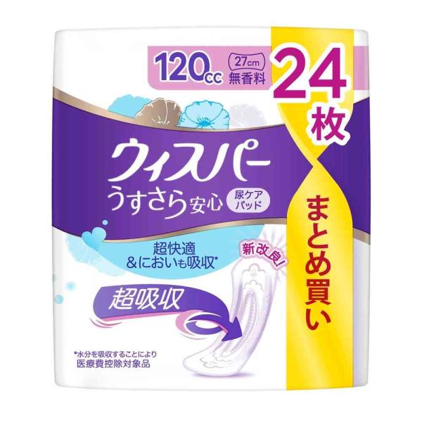 【セール中】ウィスパー うすさら安心 無香料 120cc 24枚入 14袋パック P＆G ウィスパー うすさら安心 120cc 無香料 24枚 : サンドラッグe