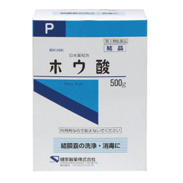 【第3類医薬品】健栄製薬ホウ酸(結晶) 500G買うならサンドラッグ!!局方品 ケンエー