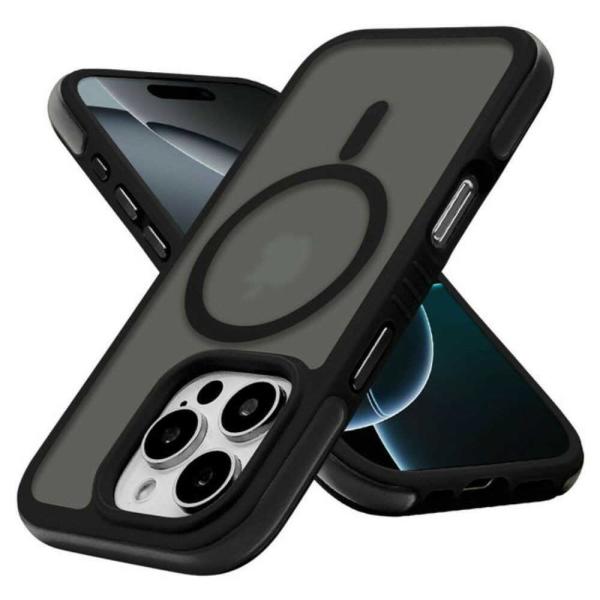 本製品はMagSafeアクセサリをケースの上から固定できる、四隅のエアクッションが端末を衝撃から護るマット素材のハイブリッド背面ケースです。背面は指紋が付きにくい加工を施した表面硬度2Hの傷に強いポリカーボネート素材を使用しています。Mag...