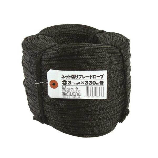 よれにくくモツレにくいネット張り用のロープ【特徴】・太さ約3mm・よれにくく、モツレにくいので網に通しやすいです。