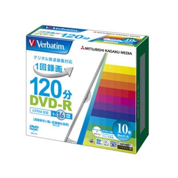 バーベイタム 16倍速対応DVD-R 10枚パック ワイドプリンタブル Verbatim VHR12JP10V1 返品種別A