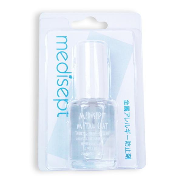 金属アレルギーが気になる方へ。<br>アクセサリーに直接塗布する樹脂コート剤です。<br>ピアスホールや周辺皮膚に触れる金属部分に塗ってお使いください。<br>薄い樹脂皮膜が金属イオンを封じ込め、アレルギ...