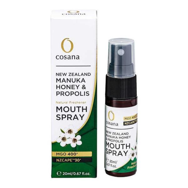 「NZ産プロポリス入りマヌカハニーMGO400+のどスプレー」は季節の変わり目には欠かせないプロポリスやMGOマヌカハニー、人気のペパーミントやタイムハーブを配合しております。<br>スーッとした爽やかな香りがリフレッシュにもピ...