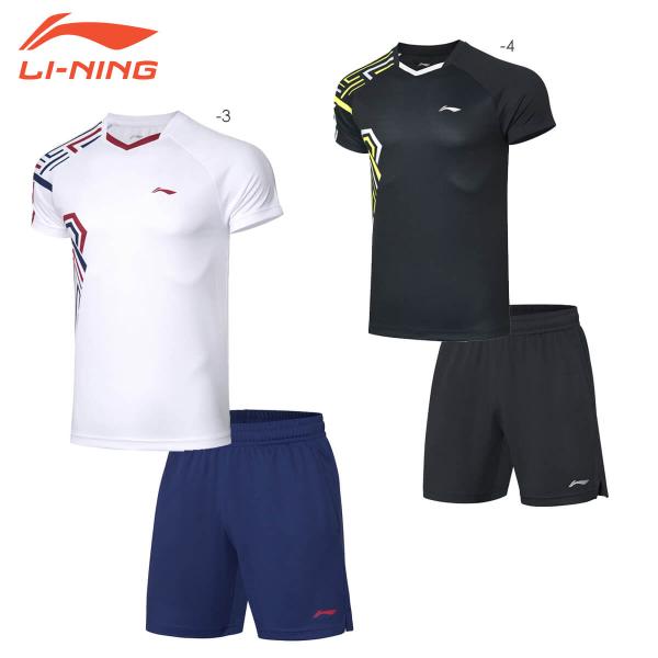 LI-NING AATQ087 ゲームシャツ+パンツセット バドミントンウェア