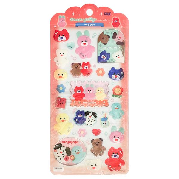 【30%OFF】ドロップジュエリーシール mojojojo イラスト 141406 クラックス シール キャラクターグッズ かわいい 大人 子供 コレクション 交換