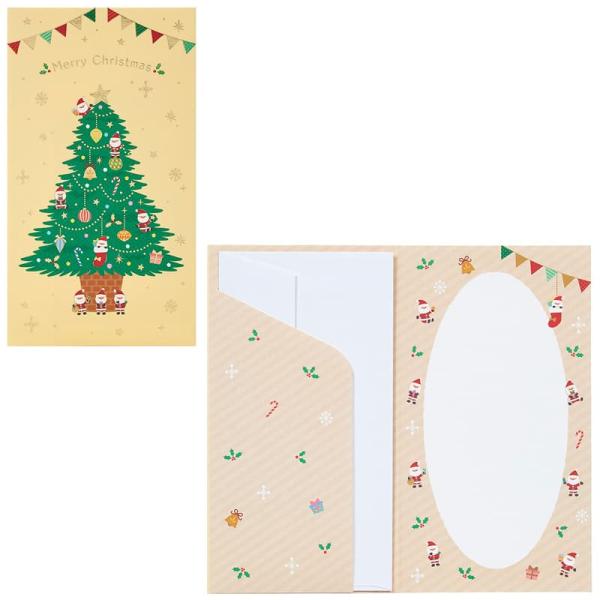 クリスマス 金封カード ツリーにサンタ JX 8-5 239470 サンリオ