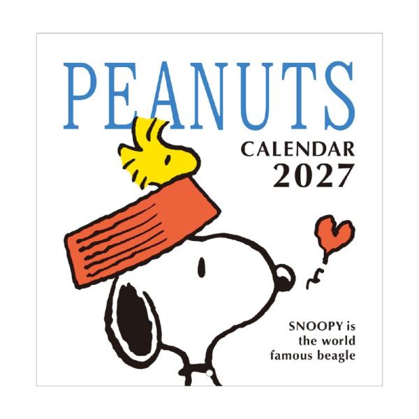 2027年度カレンダー 壁掛け スヌーピー PEANUTS ウォールカレンダー 27-33PCA-1 スクエア square キャラクターグッズ かわいい 令和9年 大人