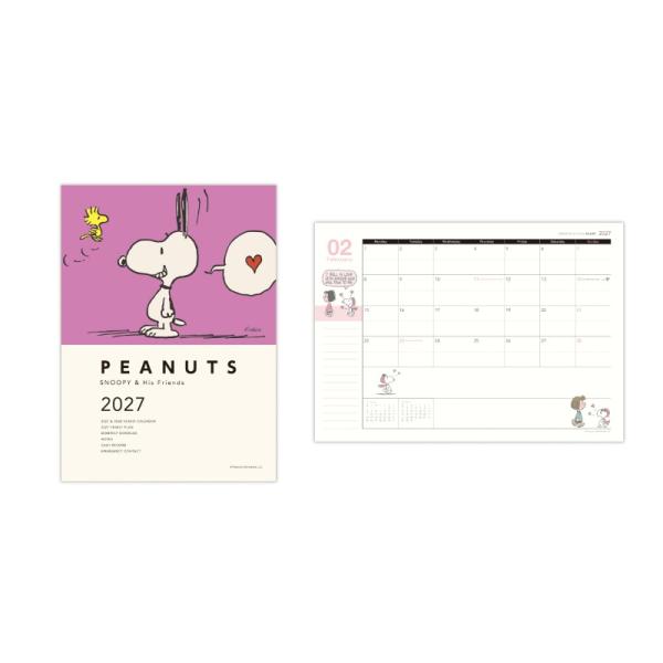 2027年度ダイアリー 10月始まり スヌーピー/PEANUTS A5 ライラックびっくり 853563 日本ホールマーク 令和9年 月曜始まり 大人 手帳 スケジュール帳