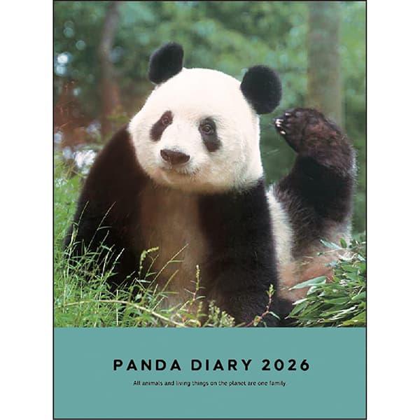 2026年度ダイアリー 1月始まり A6マンスリー パンダ CD-1395-PA