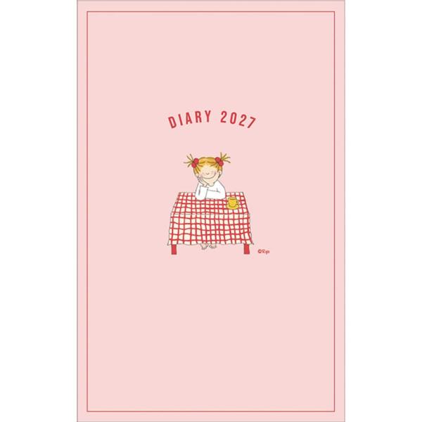 2027年度ダイアリー 12月始まり A5スリム マンスリー ココちゃん スリムノートダイアリー ピンク CD-1457-RY グリーティングライフ 手帳 スケジュール帳 大人
