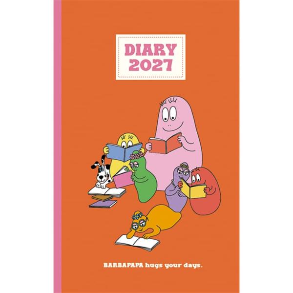 2027年度ダイアリー 12月始まり A5スリム マンスリー バーバパパ スリムノートダイアリー ブック CD-1459-BB グリーティングライフ 手帳 スケジュール帳 大人