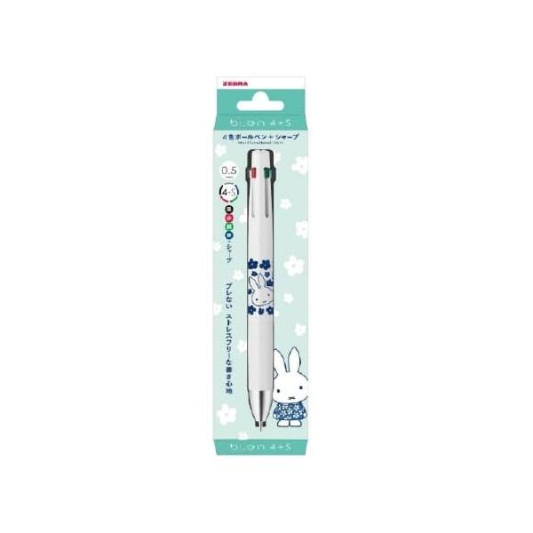 ミッフィー ブレン4+S ホワイト 4色ボールペン+シャープ EB436WH
