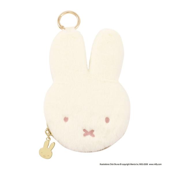 ミッフィー コインケース(アイボリー) EB541WH フェイスシリーズ第7弾 クツワ キャラクターグッズ 文具 雑貨 大人 かわいい シンプル 小銭 財布 収納 整理