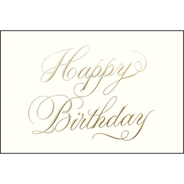 バースデーカードカルトス カリグラフィーカードバースデー ゴールド