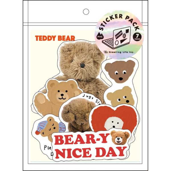 ステッカーパック テディベア GLCK-76 グリーティングライフ 大人