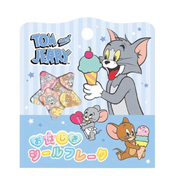 おはじきシールフレーク トムとジェリー K134028 クラックス シール交換 シャカシャカ 立体 キャラクター かわいい こども