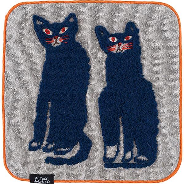 ミロコマチコ ハンドタオル ネコ MRZ-67 グリーティングライフ