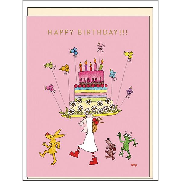 ココちゃん バースデーカード ケーキ ピンク RY-1061 グリーティング