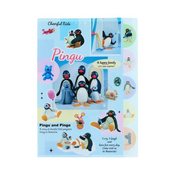 ピングー ダイカットクリアファイル５Ｐ クレイ S2177820 サンスター文具 キャラクターグッズ かわいい プレゼント 書類整理 持ち歩き A4