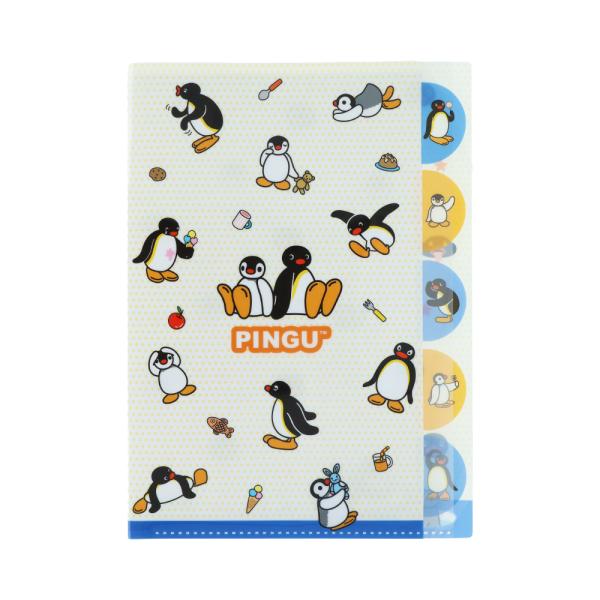 ピングー ダイカットクリアファイル５Ｐ ２Ｄ S2177838 サンスター文具 キャラクターグッズ かわいい プレゼント 書類整理 持ち歩き A4
