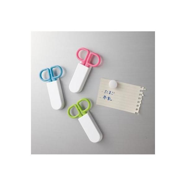 ピタッとはさみ1個入り ブルー 冷蔵庫 貼りつく 調理 マグネット かわいい 便利 ピンク 安い グリーン