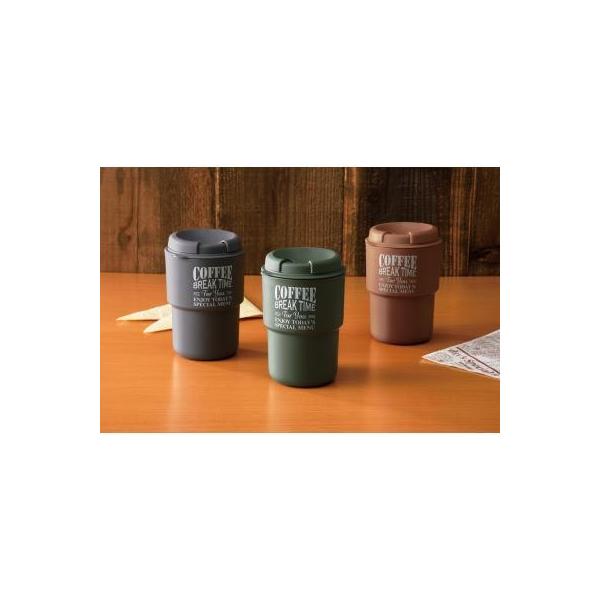 フタ付きカフェタンブラー350ml 1個入り ブラウン 温冷対応 二重構造 可愛い オシャレ インスタ フォトジェニック ストロー サイズ感 オフィス アウトドア