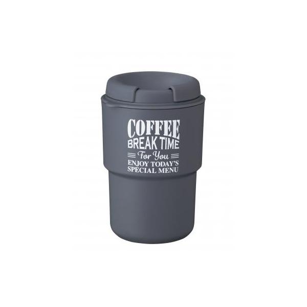 フタ付きカフェタンブラー350ml 1個入り グレー 温冷対応 二重構造 可愛い オシャレ インスタ 好評受付中 アウトドア ストロー サイズ感 フォトジェニック オフィス