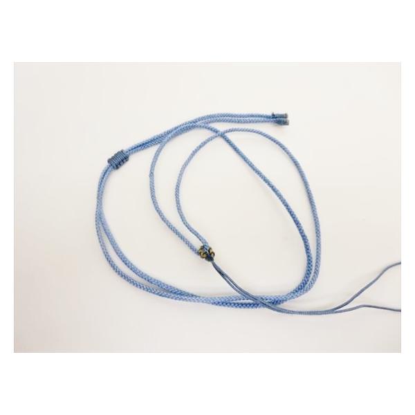 ネックレス紐 ライトブルー Φ1.8mm×最大65cm 調節可