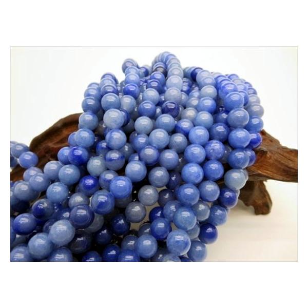 連売り商品 ブルーアベンチュリン 品質AAA Φ8.5±0.2mm : 天然石のお