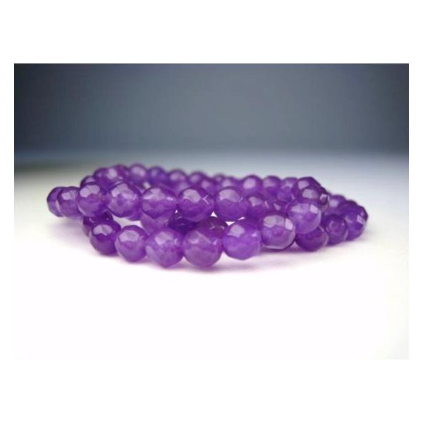 連売り商品 パープルカルサイト 着色 64面カットΦ6.3±0.2mm : 天然石の