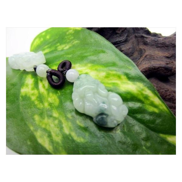 粒売り 翡翠ジェダイト 貔貅ヒキュウ 約20×12×5mm 右向き : 天然石のお